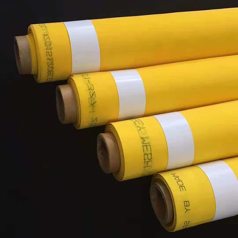 White Yellow 32T 43T 47T 54T 64T 72T 77T 80T 90T 100T 120T Polyester Silk Screen Printing Mesh