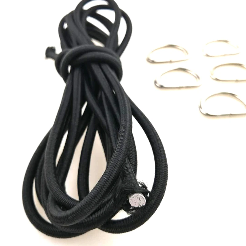 Custom Outdoor Bicycle Fitness Elastic Flat Bungee Cords Rope With Plastic J Hooks Bungee Cords Rope