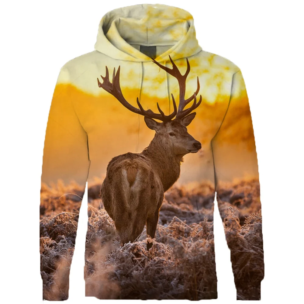 
Bulk Wholesale Xxxxl 3D Animal Printed Men Pull Over Sweatshirt Good Quality China Clothes Custom Hoodies 