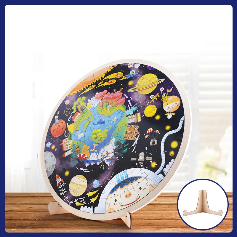 102pcs New Solar System Design Jigsaw Puzzle Cognitive Puzzle Educational Toys for Kids