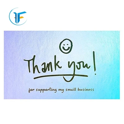 Wholesale 50pcs laser thank you cards 9*5cm decoration business gift card Thank You For Supporting Small Business Cards