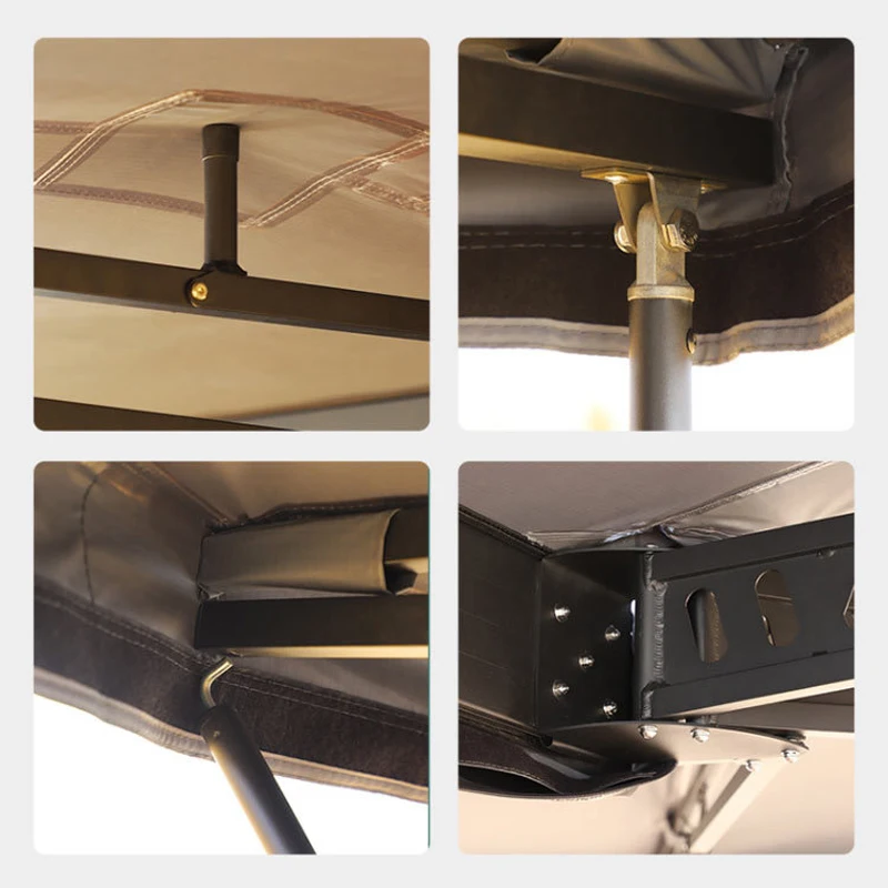 Outdoor Sun Rain Canopy Tent for Car Side Awning Rainproof Aluminum Frame Free Standing Automatic