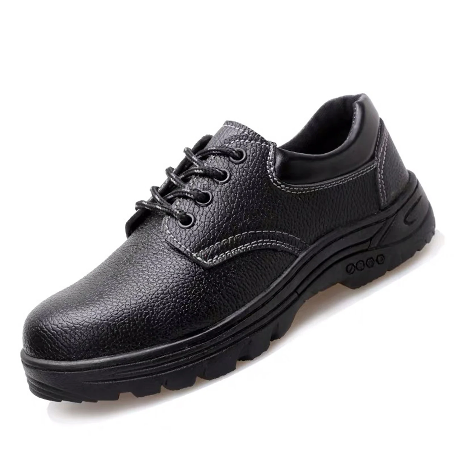 High Quality Black Leather Safety Shoes Industrial Cheap Anti-Puncture Sole Work Shoes Security Shoes Steel Toe