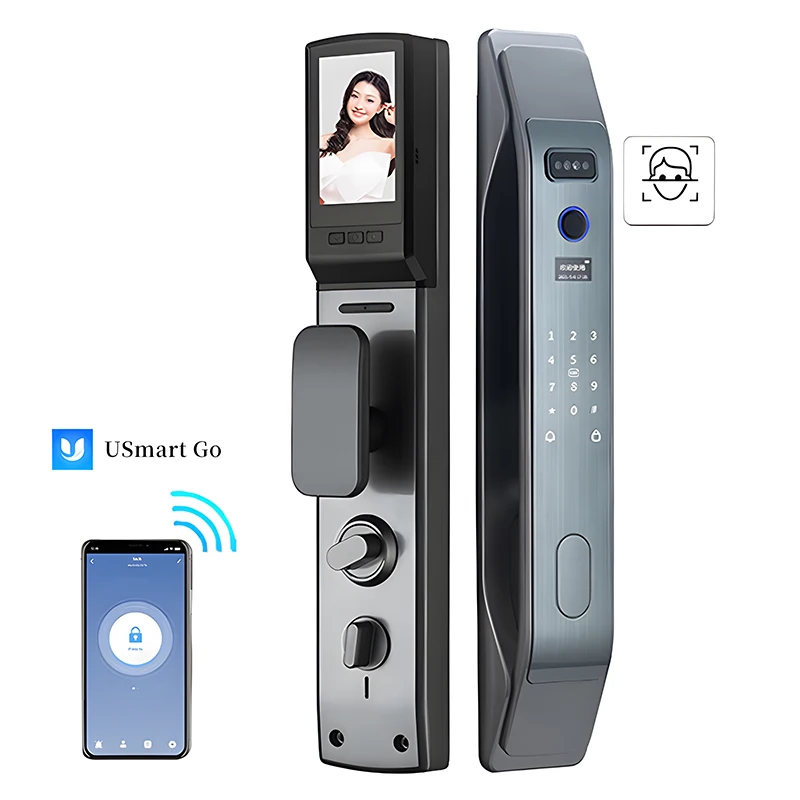 Goking high quality china 3d face recognition access door lock devices fingerprint electrical smart digital lock dropshipping