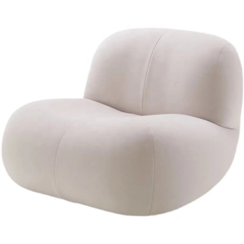 French Design Sitting Room Single Sofa Simple Modern Velvet Fabric Pukka Sofa