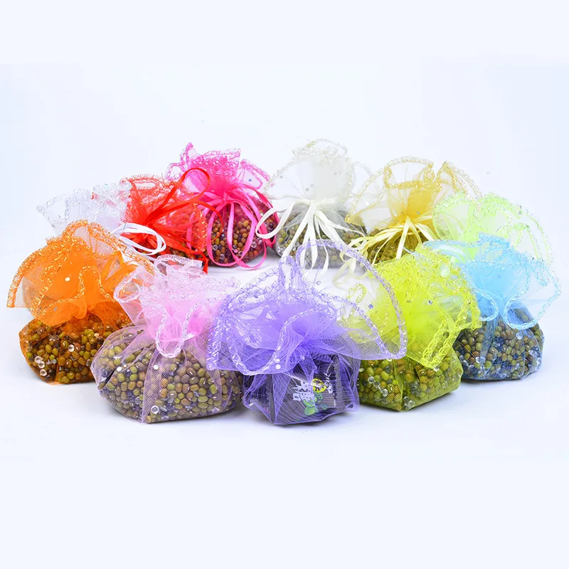 2023 Organza Drawstring Pouches Sac d organza sac d emball Gift Bag Candy Pouch Jewelry Mesh Gift Bag