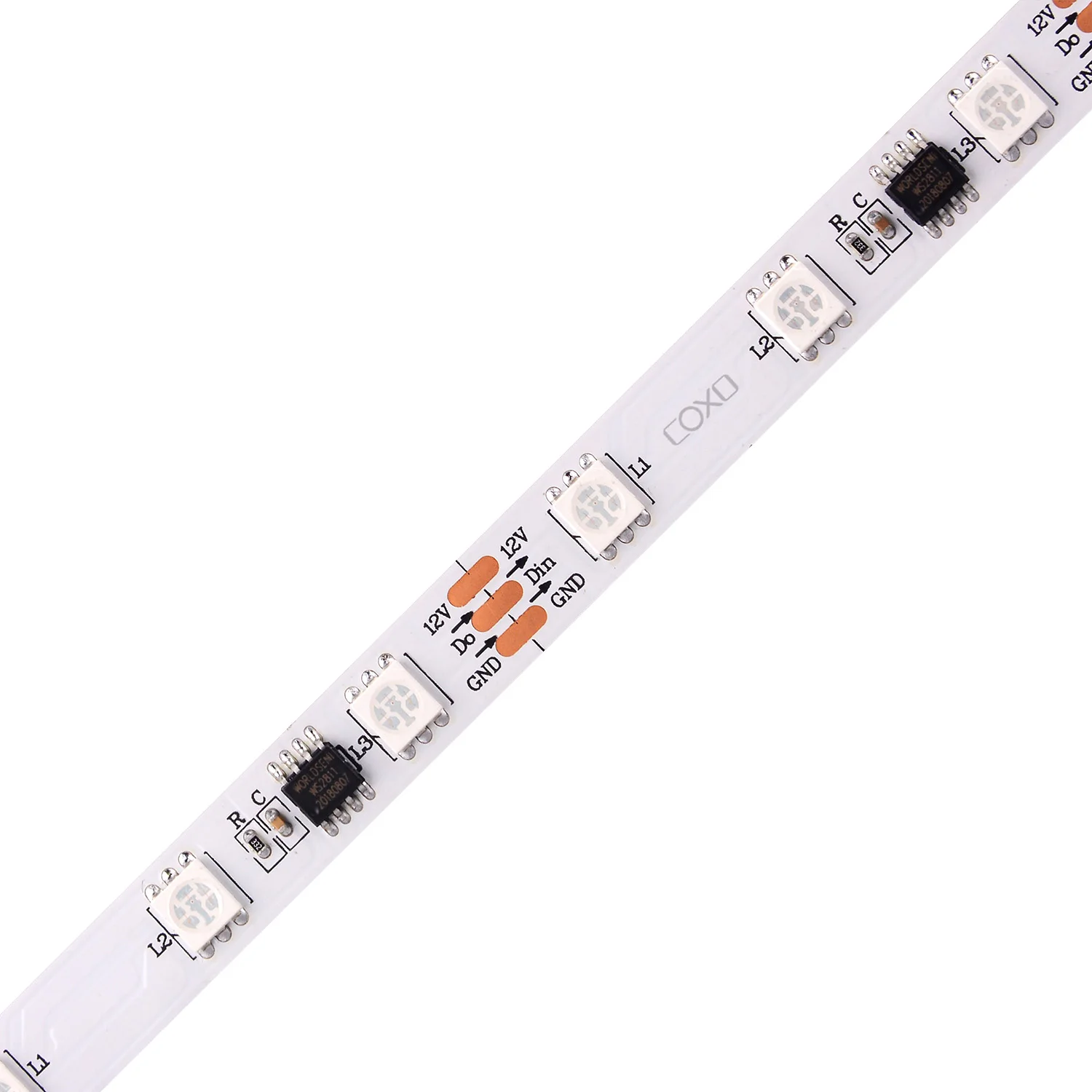 ws2811 48leds 9w/m addressable rgb led strip light