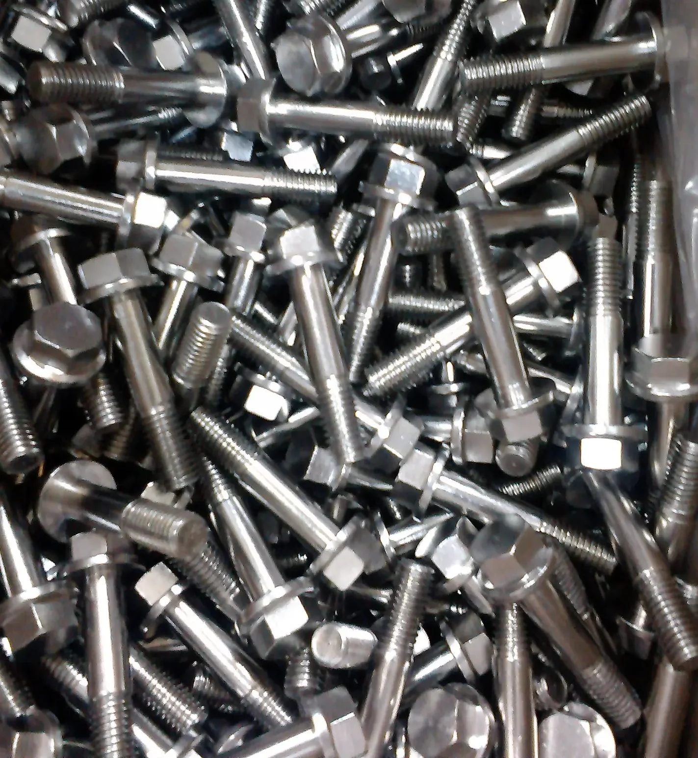 Full Thread Metric DIN6921 Hex Flange Bolt Fasteners Grade 10.9 Color Galvanized Steel with Zinc and Plain Finish