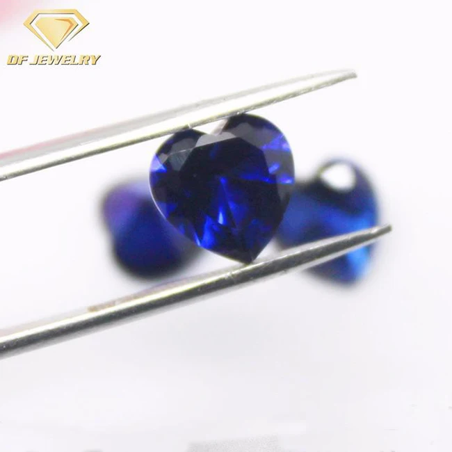 Synthetic Corundum Oval Shape 34# Blue Sapphire Stone