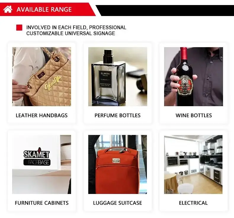 3D Metal Labels Printing Company Logo Numbers Design Decals Custom Nickel Sticker Logo Decals Metal Nickel