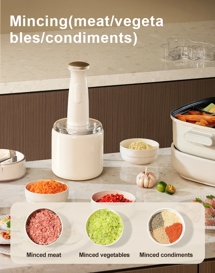 New Arrival Low Noise Multi-Function Double-Layered Electric Food Processor Wet And Dry