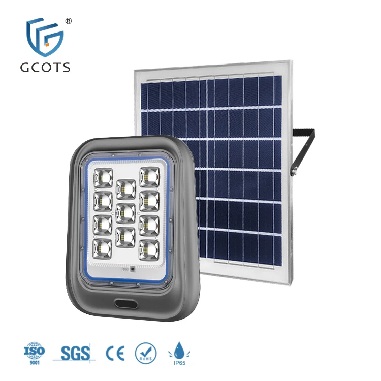 GCOTS Outdoor Solar Powered Stadium LightsIP65 Waterproof LED Timing Switch 3W 6W 8W 10W Ideal for Garden Sports Fields
