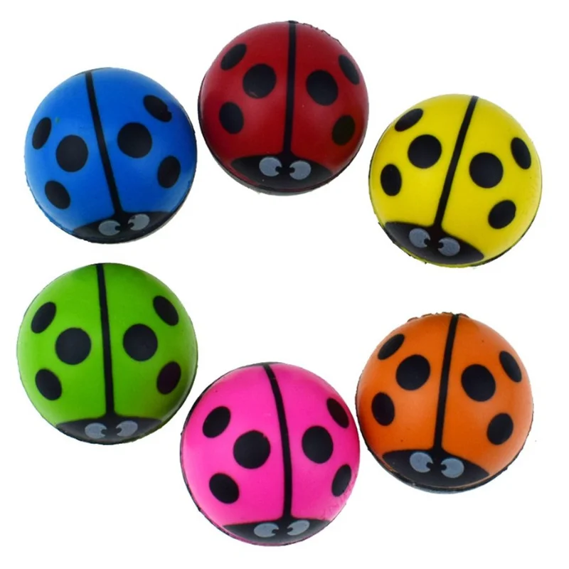 Diameter 3cm bouncing ball small mini toys for vending machine ladybug bouncy ball