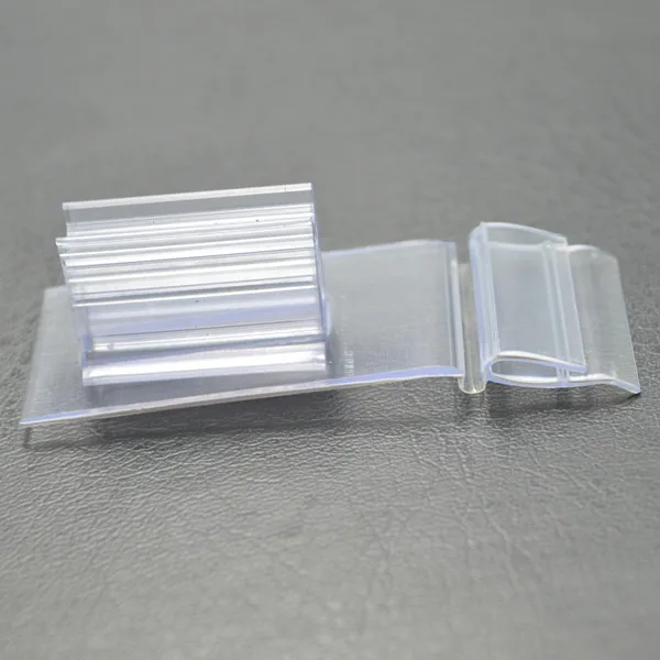 Clear plastic supermarket shelf magnetic label holder plastic strip for goods
