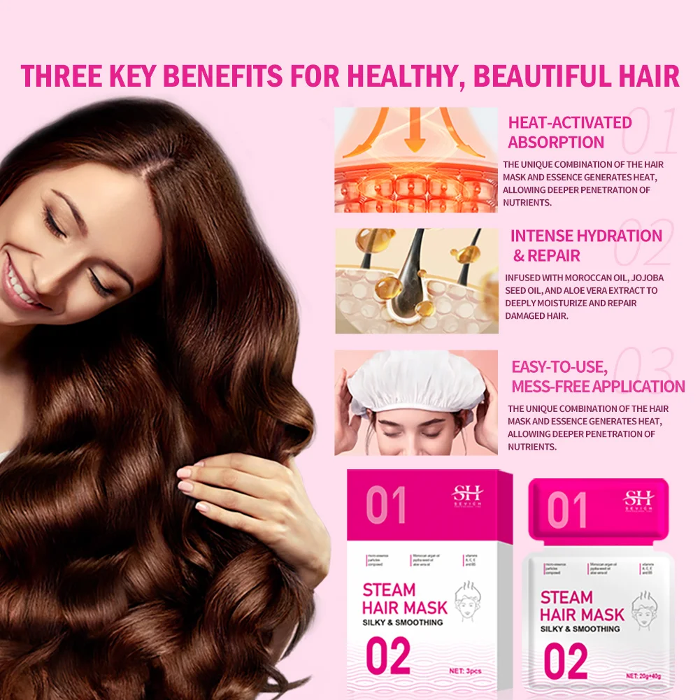 Hair Steam Mask Best Moroccan Oil Keratin Hair Care Cream Mask For Collagen Hair Growth Mask Treatments