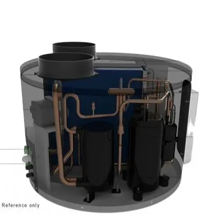 OUTES china air source heat pump  top part compact heat pump water heater