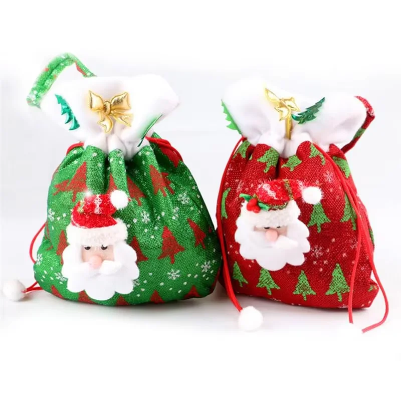 Pafu рождественские Висячие большие чулки праздничные подарки Санта-Клауса украшения Рождественские носки с сумкой