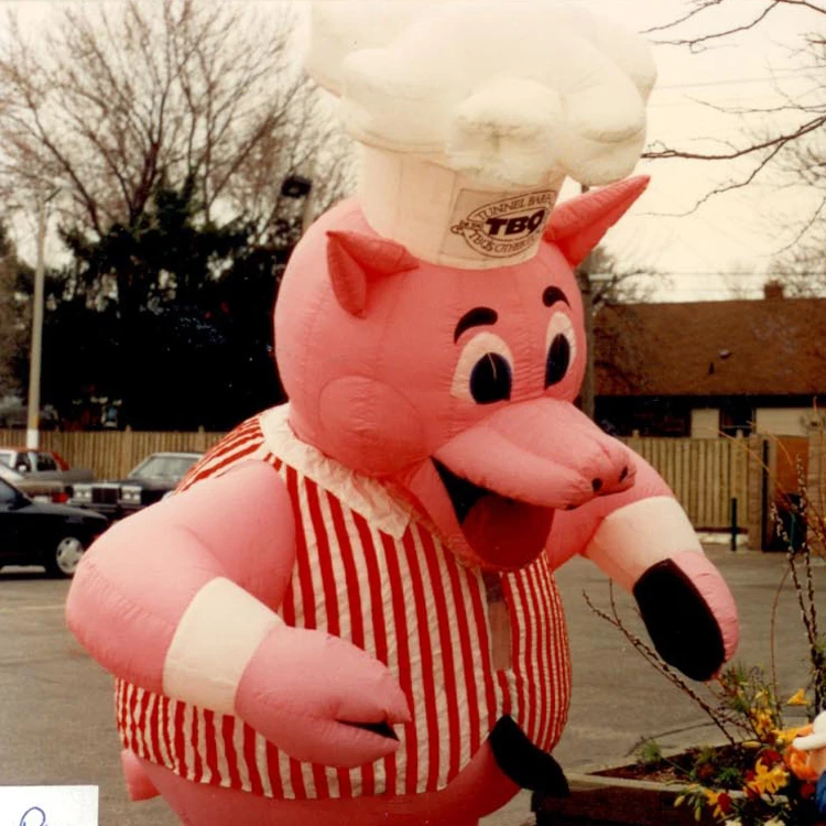 Подгонянный надувной барбекю СВИНЬЯ шеф-повара движущийся костюм для рекламы промотирования