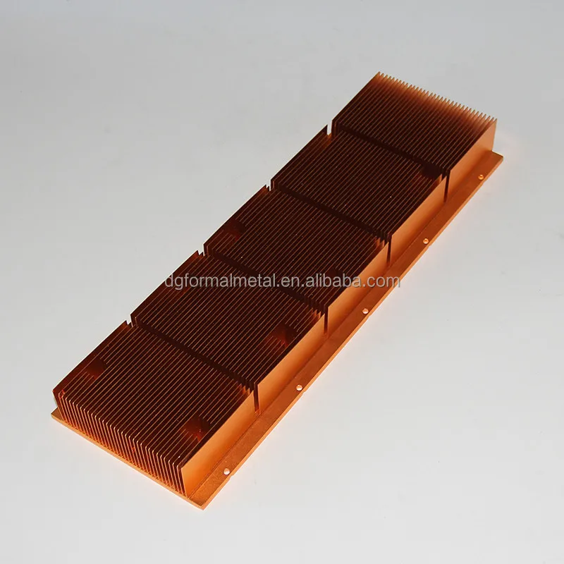 Copper Heatsink With Buried Cu- Heat Tube Cooler Skiving Copper Base Radiator