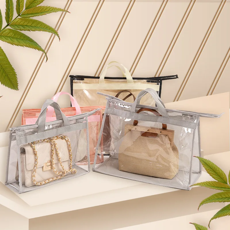 Storage dustproof bag pvc transparent protective bag sorting hanging waterproof hanging bag