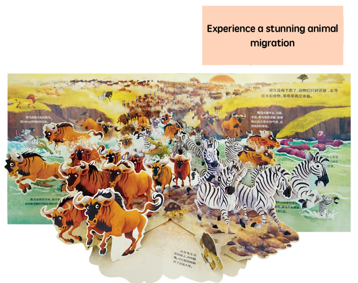 ODM copyrights owned Amazing Life hardcover pop up children story pop-up 3d book