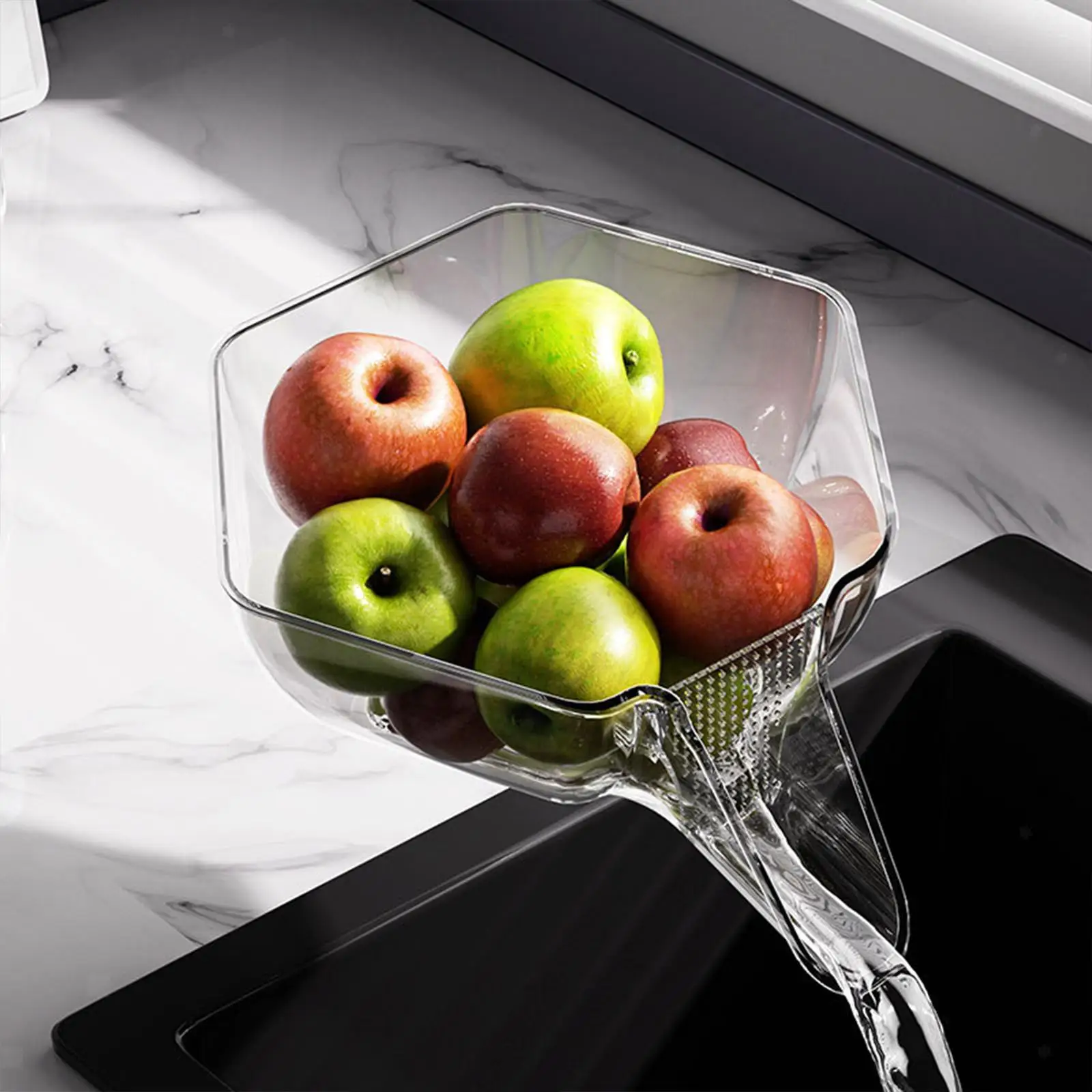 customize fruit and vegetable cleaning bowl multi-functional drain basket vegetable washing basket adjustable