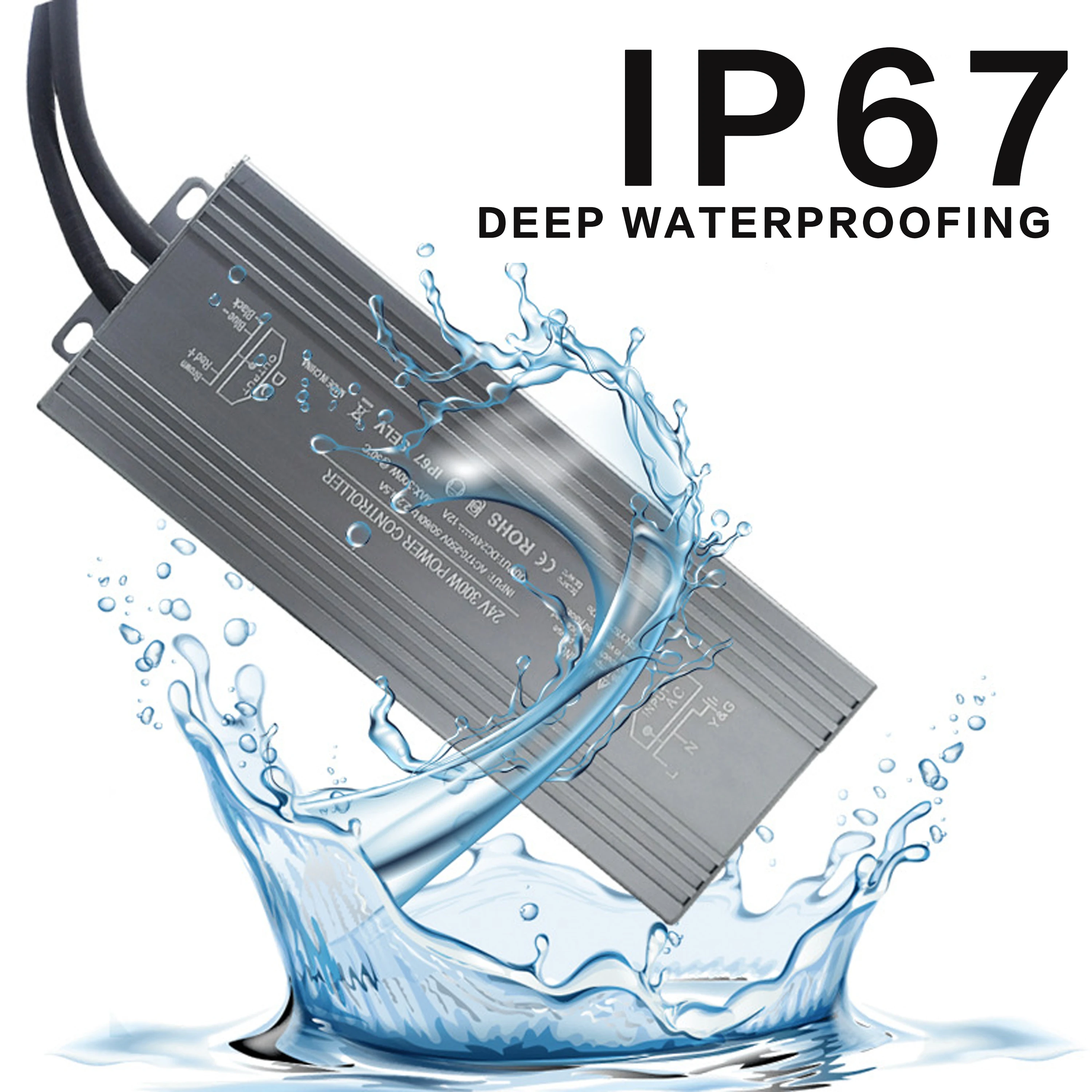 Lights Transformer 12V 24V IP67 Waterproof LED Adpater 60W 100W 150W 200W 300W 400W 500W 600W Power Supply  Outdoor Lighting