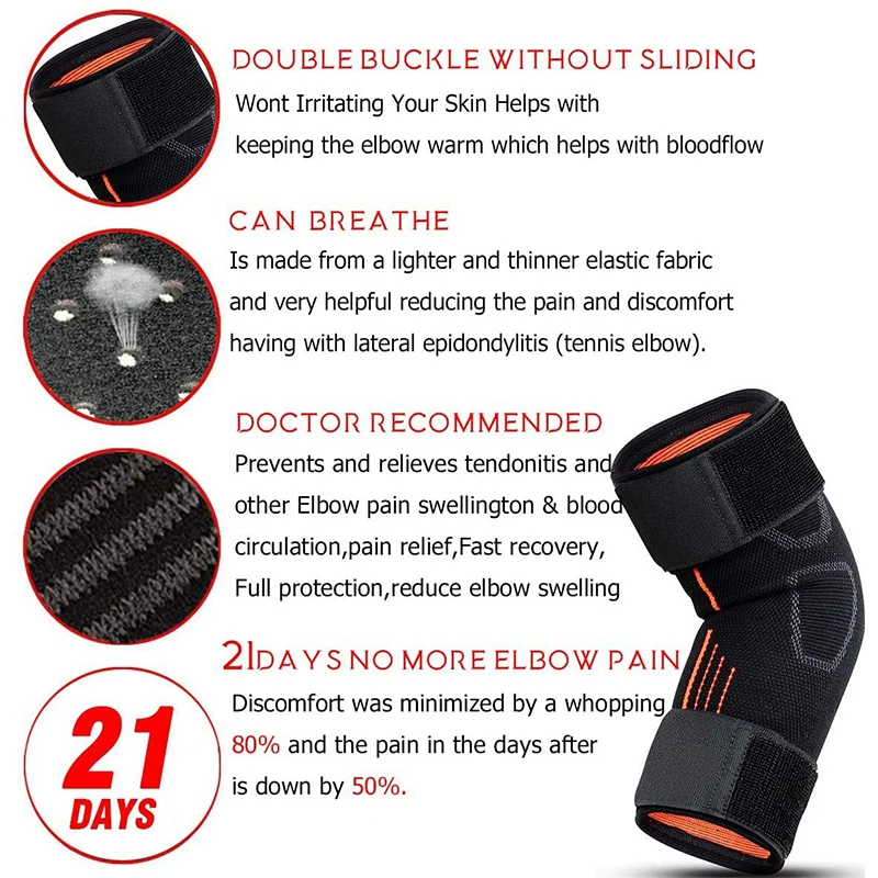 Outdoor sports bandages knitted knee and elbow sleeves protectors for adult weightlifting fitness elbow protectors wholesale