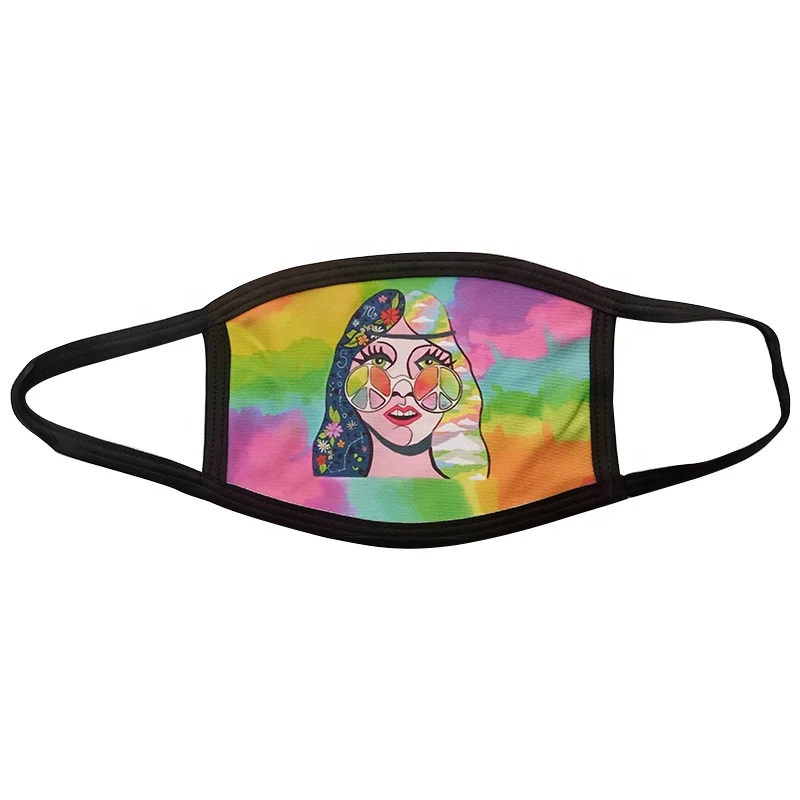 3D design thin breathable washable polyester blank white sublimation mask