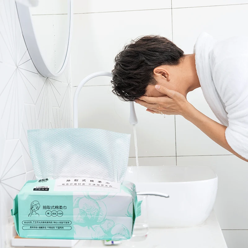 Одноразовое полотенце, оптовая продажа, индивидуальная фирменная торговая марка, Внешняя упаковка, логотип, Нетканая ткань, Хлопковое полотенце для салона, полотенце для чистки лица