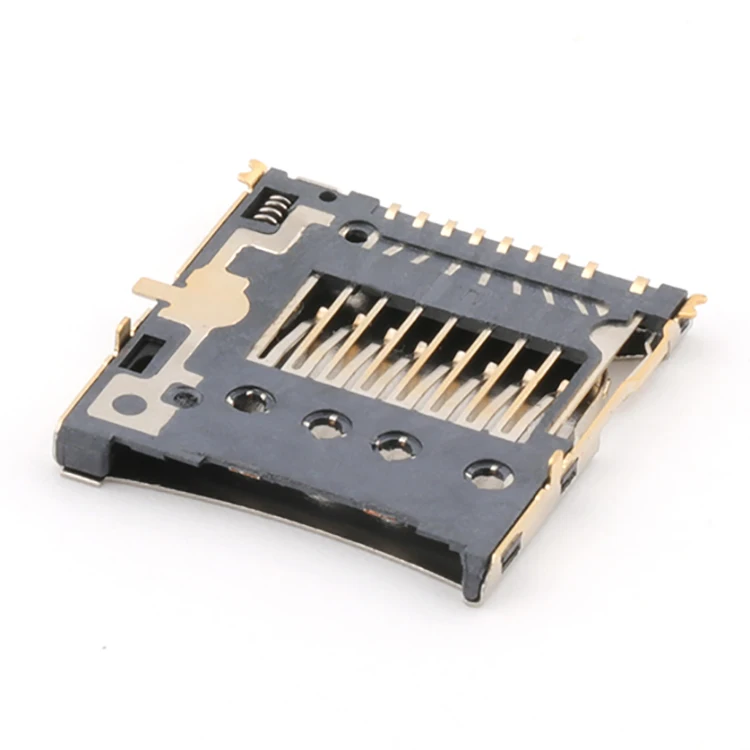 Micro SD/TF Card Socket 1.5H  Push-Push Type 10Pin Micro SD Card Connector