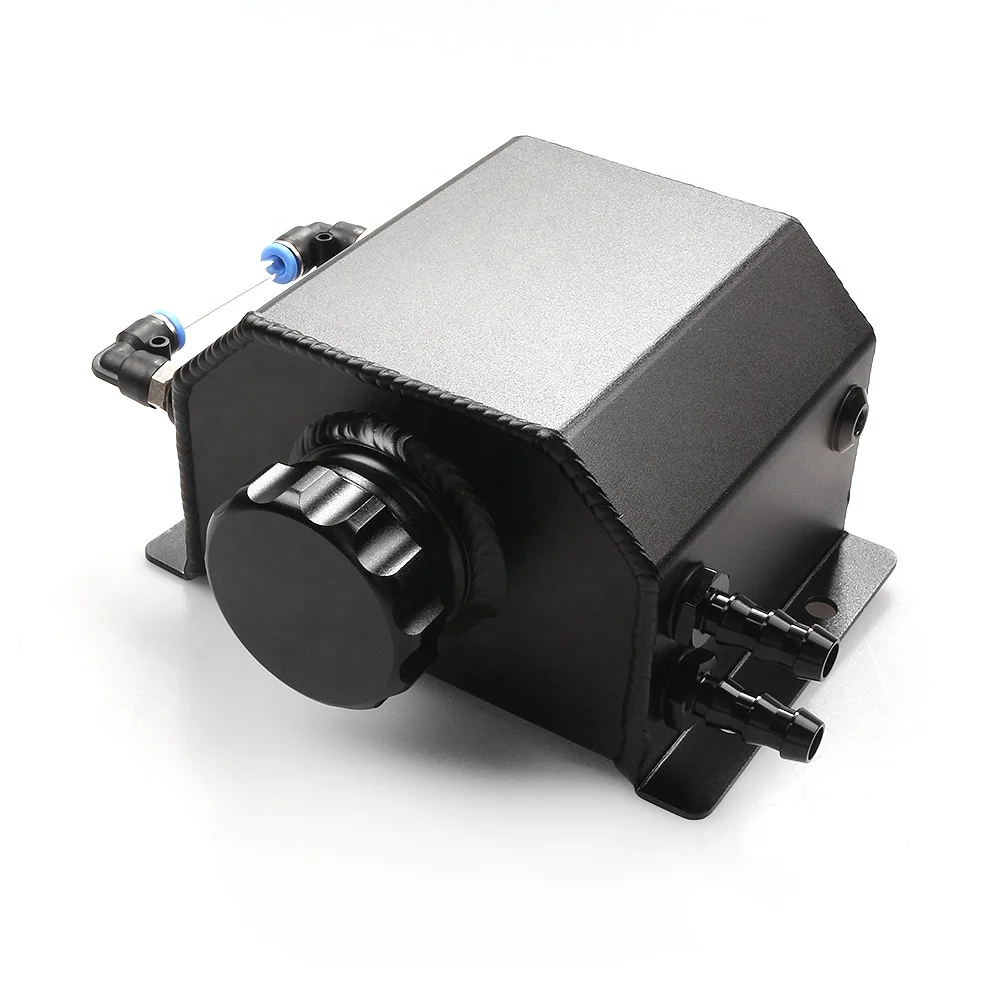 Universal 1L 2L Aluminum Breathable Car Engine Coolant Radiator Oil Fuel Tank Catch Can Reservoir
