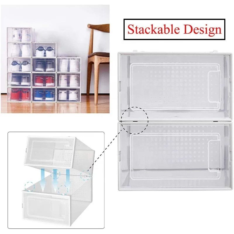 
Pack of 18 Stackable Shoe Storage Organizers Foldable and Versatile Shoe Cubes for Sneakers 