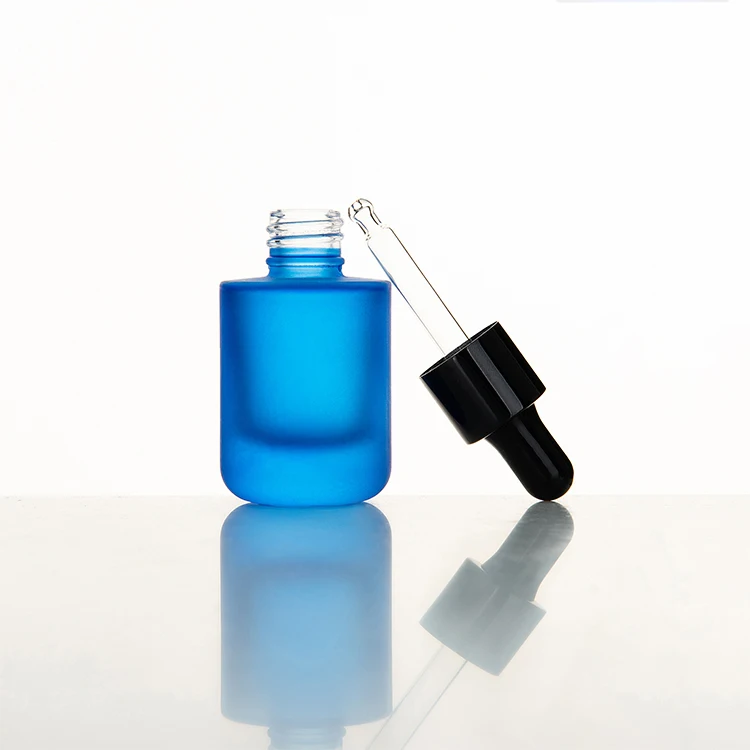 Luxury 20ml essential oil bottle with thick bottom colorful glass bottle with dropper and pipette