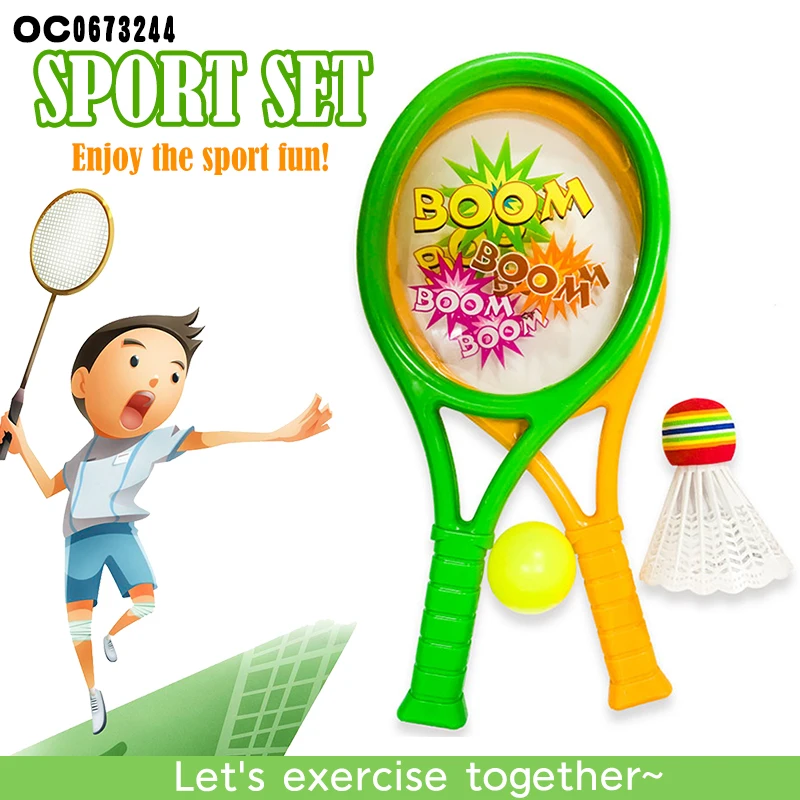 Sport exercise kids plastic sports balls tennis racket toy for children