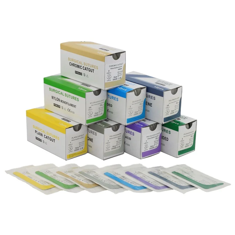 Absorbable Different Types Suturas Quirurgicas Nylon Monofilament Vicry Surgical Sutures