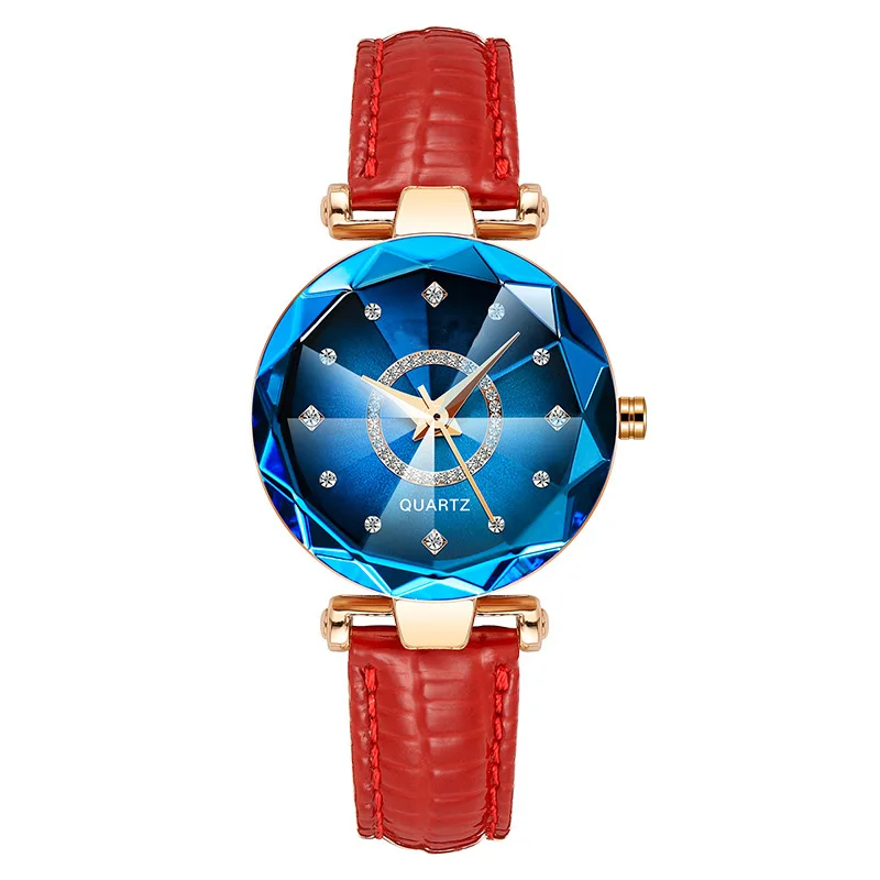 Relogio Feminino Watches Cut Glass Wholesale 30meter Water Resistant Classic Wrist Luxury Women Round Analog