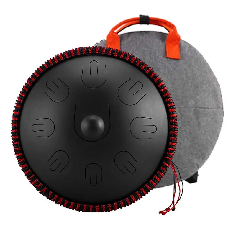 Wholesale Hollow Drum 9 Notes D Minor Steel Tongue Drum Black Silver Hollow Drum Percussion Instrument