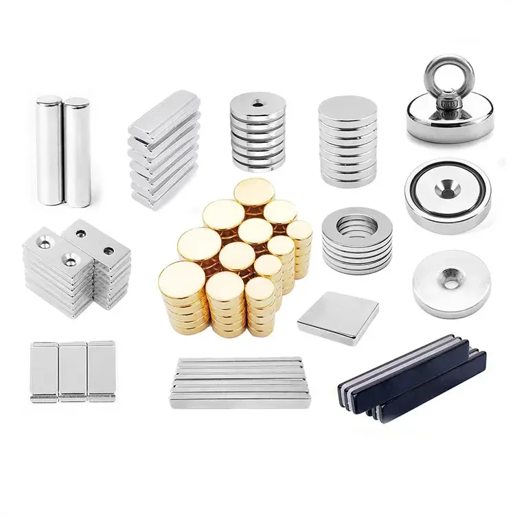 Neodymium-Iron-Boron Coated Magnet Nickel-Cylinder-Shaped Magnetic Disc and Sheet round Magnetic Product N52 Magnet Neodymium
