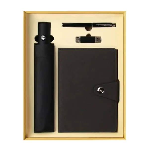 2021 beauty wedding gift sets for guest Umbrella, pen, notebook, usb flash drive