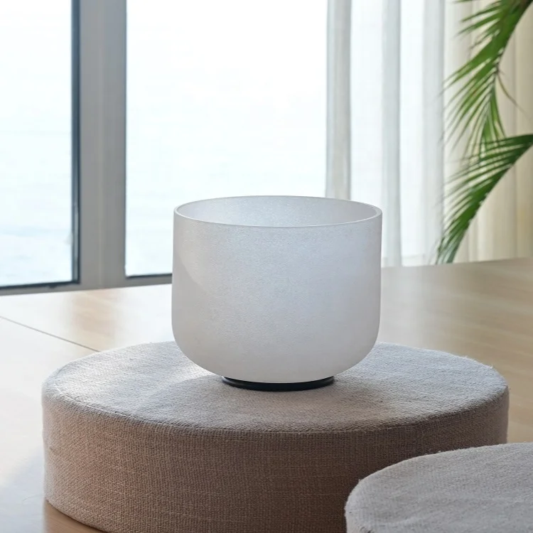 SUCCESS 432/440hz White Frosted Sound Bowl Set Meditation Singing Healing Perfect Pitch Crystal Singing Bowl