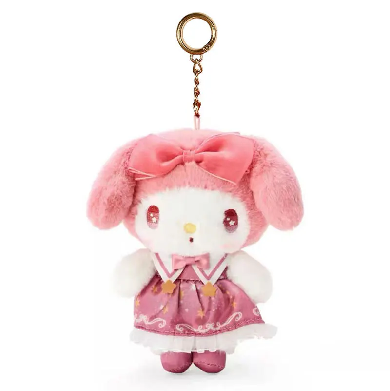 Fashion Sanrioo Family  Plushies Doll Toys Keychain Kuromi My Melody Cinnamorol Pendant Anime Cartoon Toys For Bag Accessories