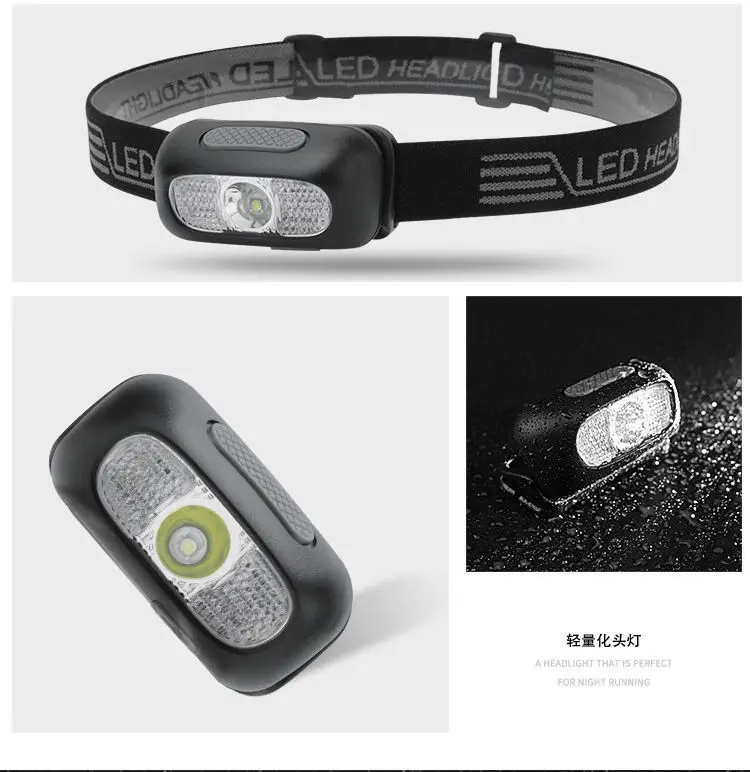 5 Light Modes Portable Mini Powerful Rechargeable Camp Led Headlight Headlamp