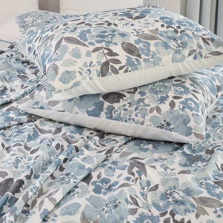 Custom Floral Soft Digital Print 3pcs Pillow Case And Comforter Duvet Cover Sets