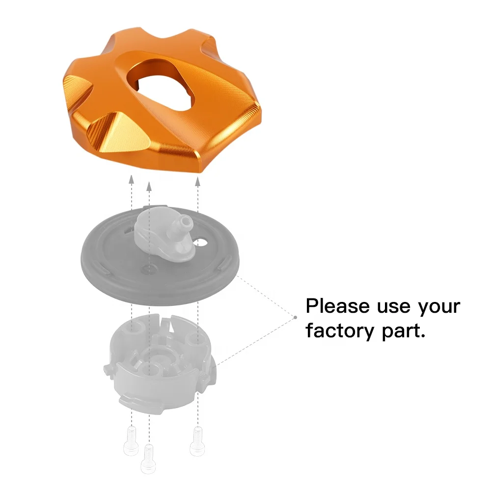 NiceCNC Anodized Fuel Gas Tank Cap For KTM 350 XCF-W 2015-2016 EXC-F 2015-2017 2018 2019-2022