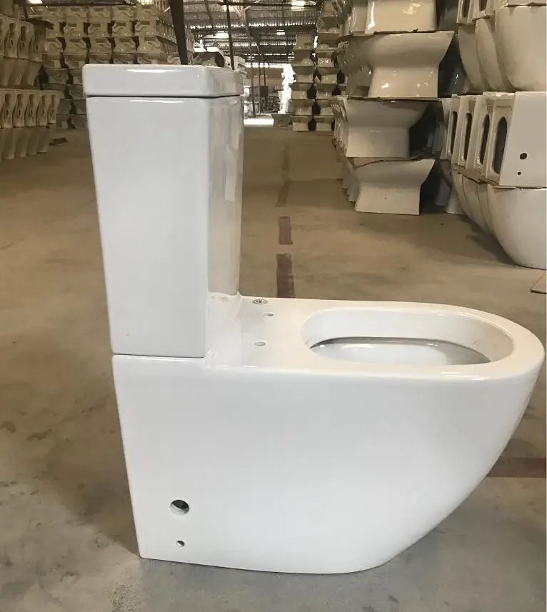Bathroom Sanitary Ware Wash Down Two Pieces Toilet Manufacturers China White Ceramic Hotel School Home Australian WC Toilet