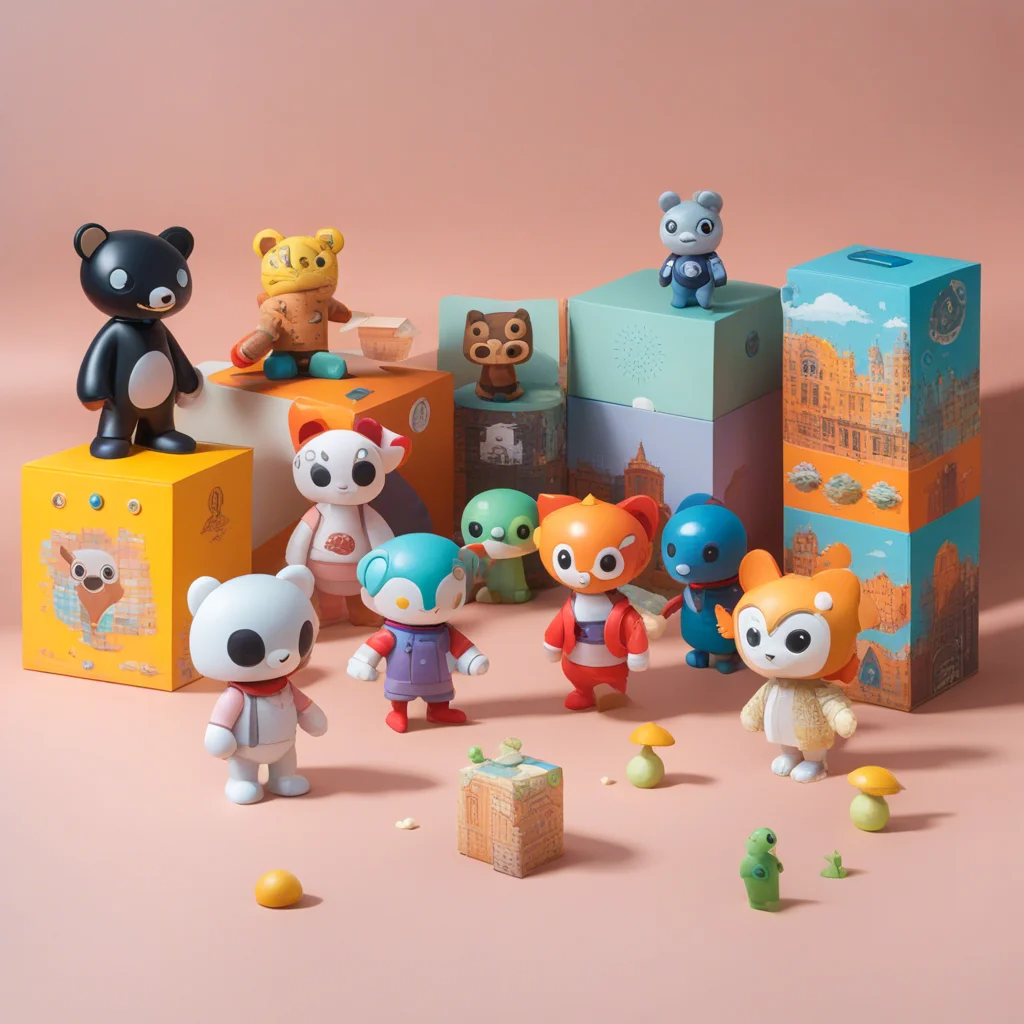 Soli Creative  Anime Figure Blind Box Claw Machine Kawaii Cartoon Dolls Surprise Mystery Box Toys for Kid Gifts