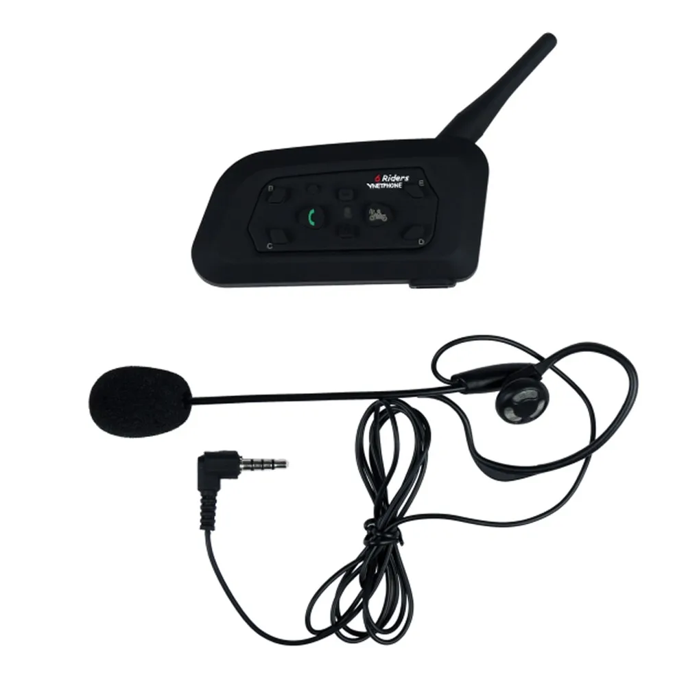 High Quality EJEAS V6 BT Wireless Headphones 1200M Intercom Range 6 People Intercom Headphones Designed for Motorcycle Helmets
