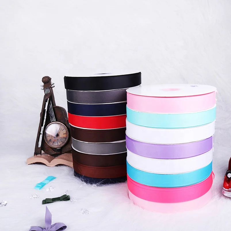 Custom brand Solid color 1inch grosgrain ribbon Wholesale  Special offer Wave point Grosgrain ribbon