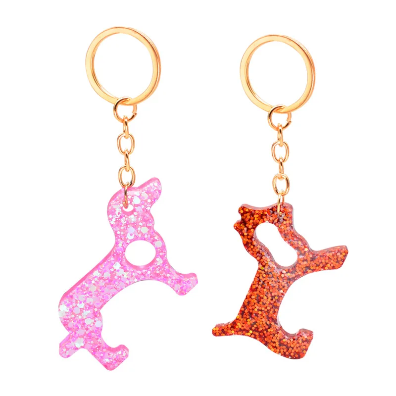 
Door Openers Hands Free Keychain No Touch Self Defense Key Touchless Door Opener 